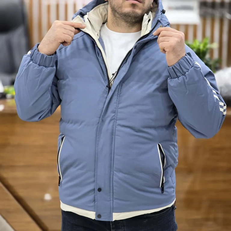 کاپشن وارداتی پر ابی روشن