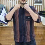 پیراهن کنفی طرحدار اسپرت اجری