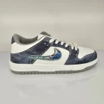 کفش کتانی سرمه ای سفید آبی نایک NIKE dunk low steam puppet