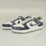 کفش کتانی سرمه ای سفید آبی نایک NIKE dunk low steam puppet