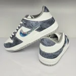 کفش کتانی سرمه ای سفید آبی نایک NIKE dunk low steam puppet