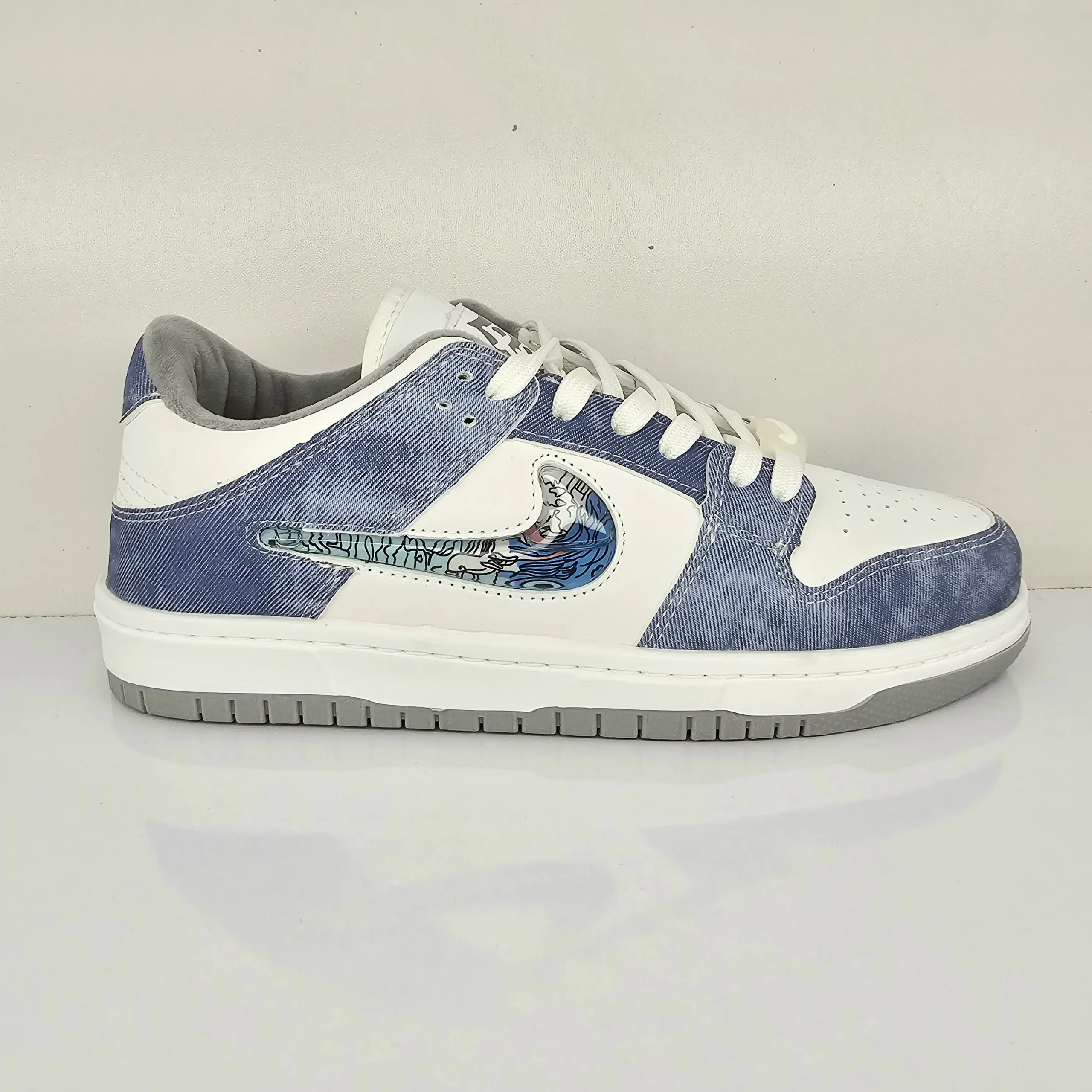 کفش کتانی سفید ابی روشن نایک NIKE dunk low steam کفش کتانی سفید ابی روشن نایک NIKE dunk low steam