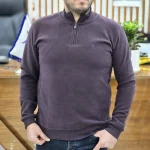 دورس نیم زیپ پولو بادمجونی