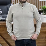 دورس نیم زیپ پولو کرم