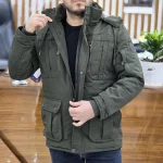 کاپشن کتان KZL سبز تیره