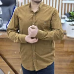 پیراهن کبریتی پولو کرم قهوه ای