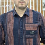 پیراهن کنفی طرحدار اسپرت اجری