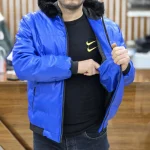 کاپشن چرم اسپرت ابی