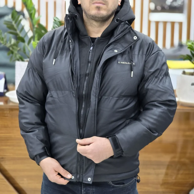 کاپشن هودی داری وارداتی مشکی