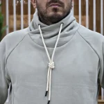 هودی یقه اسکارفی BEST MAN سبز صدری