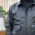 کاپشن چرم اسپرت باکسی GIESTO مشکی