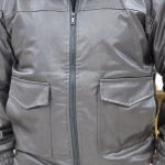 کاپشن چرم اسپرت باکسی GIESTO قهوه ای سوخته