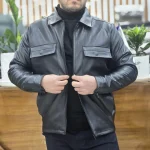 کاپشن چرم اسپرت لیماک مشکی
