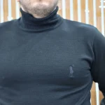 بافت یقه اسکی پولو مشکی