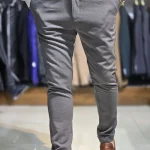 شلوار پارچه ای دمپا پاکتی طوسی