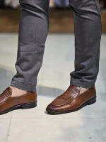 شلوار پارچه ای دمپا پاکتی طوسی